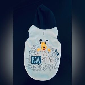 Disney Tails Pluto Stay Paw Positive Hoodie Dog Pet Apparel  Size Large
